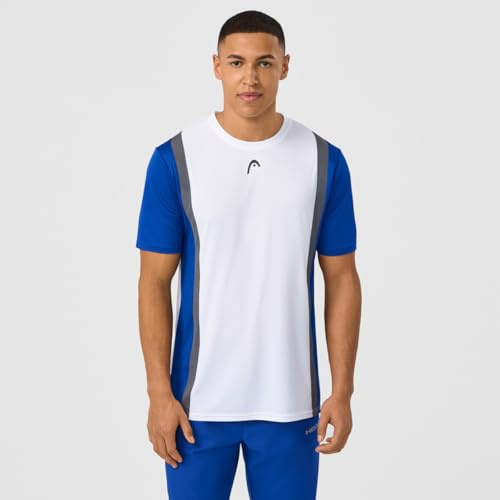 HEAD Men's Club T-Shirt, Royal Blue/White XL