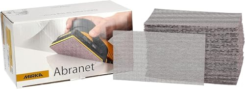 Mirka Abranet Schleifstreifen 70x125 mm Klett Korn P500 50 Stk | Mirka Abranet Schleifstreifen Korn P500 ideal für Holz Lack Kunststoff Spachtel Trockenbau Gips Schleifen
