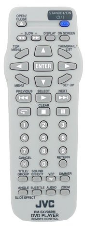 JVC RMSXV069M1 Remote Control for JVC DVD Player.