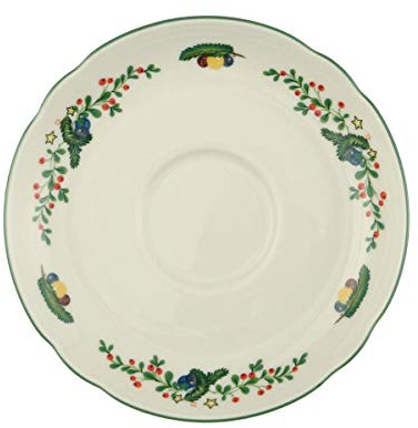 Seltmann Weiden 001.298952 Marieluise Weihnachten Teeuntertasse, Porzellan, Grün/Bunt