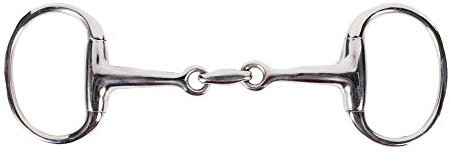 HORZE doppelt gebrochenes Olivenkopfgebiss, 16mm, Schwarz, 145