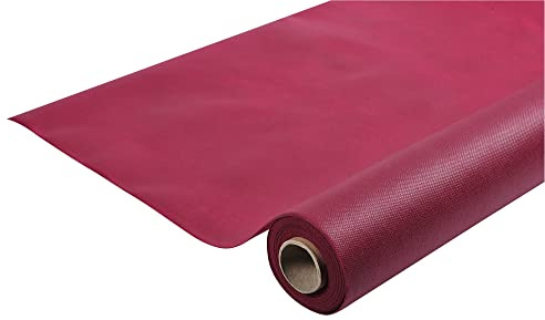 Pronappe Tischdecke R781008I Einweg-Tischdecke aus Spunbond-Vlies Länge 10m Breite 1,20m (pro Rolle) Farbe bordeaux -Reißfestes, wasserabweisendes und abwischbares Material