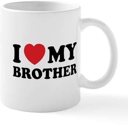 CafePress I Love My Brother Mug 11 oz (325 ml) Ceramic Coffee Mug