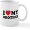 CafePress I Love My Brother Mug 11 oz (325 ml) Ceramic Coffee Mug