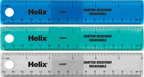 Helix Standard-Lineal, 15 cm, verschiedene Farben (13107)
