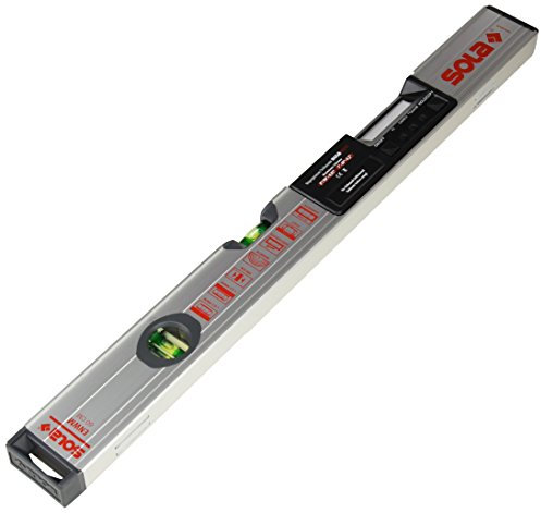 Sola 1235801 Elektronische Neigungs-Wasserwaage Enwm 60 T mit Magneten und Tasche 60cm in grau