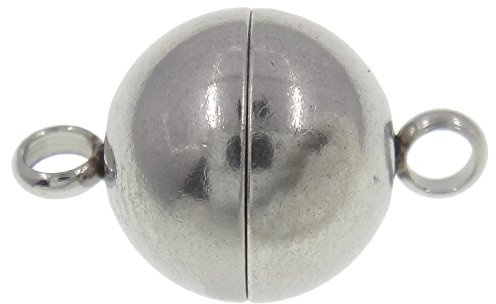 Perlin 5 Magnetverschlüsse 12x6mm Rund Messing Kettenverschluss Verschlüsse Verbinder Schmuckverschluss Magnet Verschluss für Schmuck Zubehör Kette Armband DIY SILBER M410