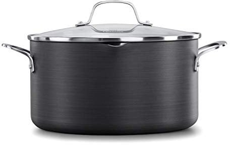 Calphalon Classic Nonstick Dutch Oven with Cover, 7 Quart, Grey