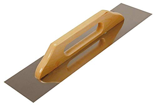 TOPEX Reibebrett 130 x 480 mm aus Edelstahl m. Holzgriff Glattkelle Glätter