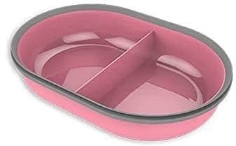 Sure PetCare | Bol Double SureFeed, Compatible avec Le Distributeur de Nourriture à Puce électronique avec Couvercle hermétique Sure Petcare SureFeed, Garde Les Aliments humides et secs Frais, Rose