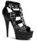 Pleaser DELIGHT-658, Damen Plateau Sandalen, Schwarz (Schwarz (Blk Faux Leather/Blk)), 38 EU (5 Damen UK)