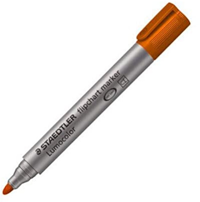 Staedtler Lumocolor 356 – Marcador Pizarra Papel punta redonda 2 mm, color naranja