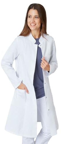 EXNER Damen Arzt-Mantel, Labor-Kittel, Arbeitsmantel, Medizin, Apotheke, Arzt, Farbe weiß, lieferbar in Baumwolle oder Mischgewebe von XS-5XL
