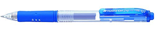 Pentel Hybrid Gel Grip Pen Retractable 0.7mm Tip 0.35mm Line Blue Ref K157C [Pack of 12]