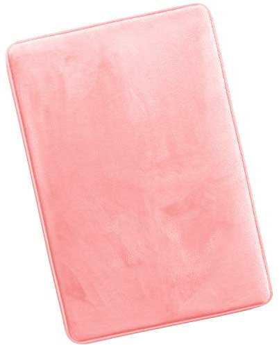 Clara Clark antidérapant en Mousse à mémoire Tub-Shower Tapis de Bain, Noir, Rose Corail, Large (20 X 32)