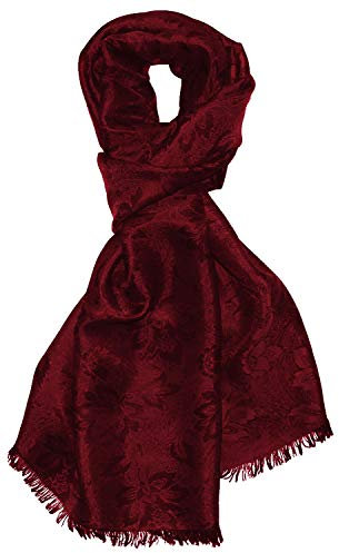 Lorenzo Cana Herrenschal Schal elegant gewebt Damast - Webung florales Paisley Muster mit Seide 55 x 190 cm