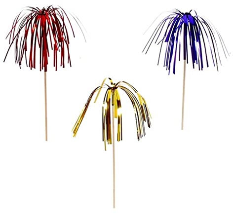 PAPSTAR 16680 Firework Decorative Party Pickers Set of 100 15.5 cm Assorted Colours