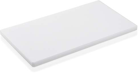 WAS 1830 500 Polyethylen HACCP Schneidbrett mit Rutschhemmenden Füßchen, Weiß, 50cm x 30cm x 2cm