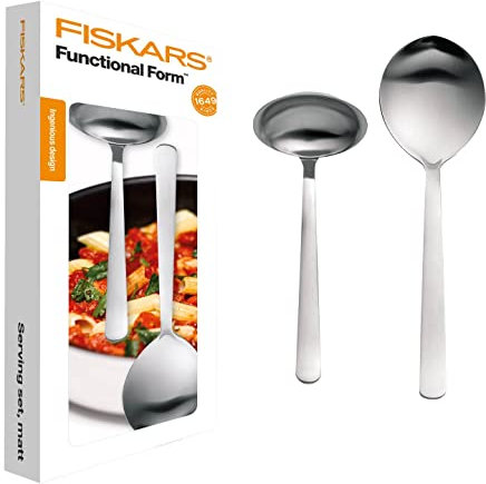 Fiskars Servierbesteck, 2-teilig, Qualitätsstahl, Silber/Matt, Functional Form, 1002959