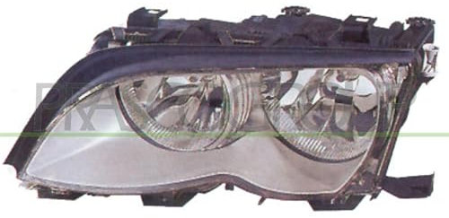 Prasco - BM0204914 - BMW - 3 Series - E46 - Mod. 09/01-02/05 - Scheinwerfer Links-H7+H7-Mit Lwr-Mit Motor-Silber