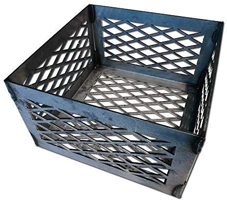 Charcoal Basket 10 x 10 x 6 - Vertical Horizontal Offset BBQ Smoker Coal (firebox)