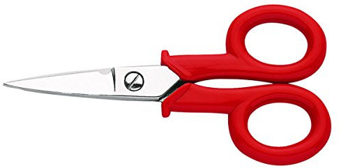 Bahco SC140 Electrician Scissors with 48 mm Cutting Length, Silver/red, 140 mm