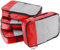 Amazon Basics Packwürfel Set für Koffer, Reise Organizer, Reißverschluss, 4 Teilig, Mittelgroß, Rot