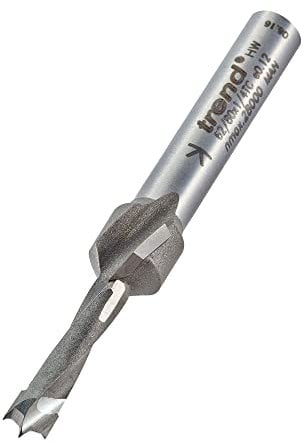 Trend Professional Drill Countersink Counterbore Router Cutter Bit, 1/4 Inch Shank, 9.5mm Cut Diameter & 20mm Cut Length, Tungsten Carbide Tipped, 62/80X1/4TC