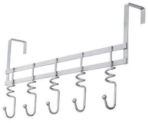 2 x Chrome Finish Over Door Hangers for Fire Check Doors 45mm