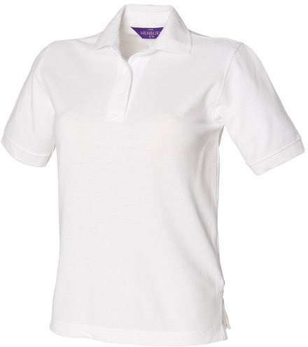 Henbury Womens/Ladies 65/35 Polo Shirt (3XL) (White)
