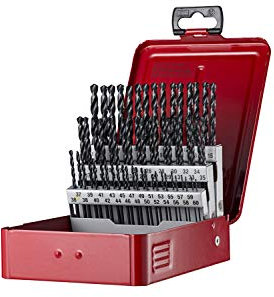 Dormer A19012 HSS High Speed Steel Jobber Drill Bits with 118 Degree Standard Point, Set of 60