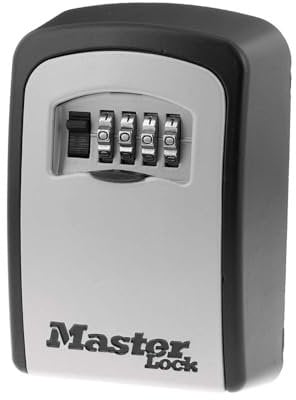Master Lock 5401D Boîte de rangement murale à combinaison, 5 clés, Noir