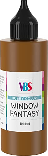 VBS Window Color 85ml Fensterfarbe Glasmalfarbe Malfarbe viele Farben Hellbraun