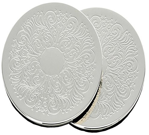 SILBERKANNE Topfuntersetzer rund Classic D 19,5 cm 2er Satz Premium Silber Plated edel versilbert in Top Verarbeitung