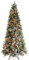 WeRChristmas Pre-Lit Slim Snow Flocked Spruce Christmas Tree with 300 Chasing Warm LED Lights, 6 feet/1.8m