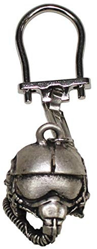 MFH Pilot Helm Schlüsselanhänger Silber