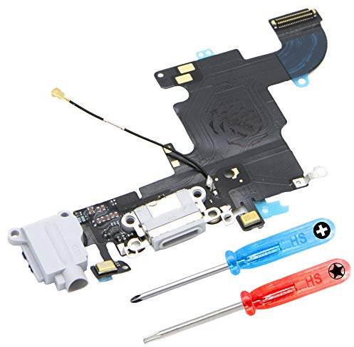 MMOBIEL Connecteur de Charge Compatible avec iPhone 6s 2015 - Dock Connector - Câble Nappe de Rechange - avec Jack Audio/Microphone/Antenne Remplacement - INCL. Tournevis - Or Rose