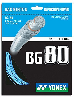 YONEX BG80 Badminton-Set, 0,68 mm, Blau