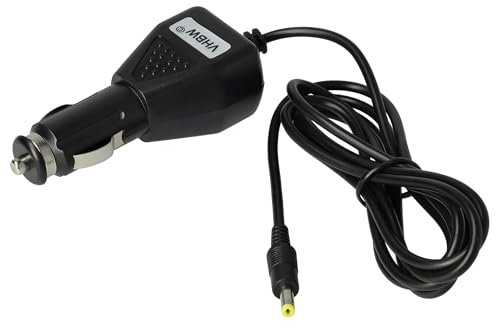 vhbw KFZ-Ladekabel kompatibel mit Philips PD7022, PD7025, PD-7030, PD7030/07, PD7030/12, PD7032 DVD-Player - 12V Ladegerät, Schwarz