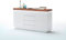 Moebel-Traeume Sideboard Romina MCA Eiche Massiv Weiss LED Braun Weiß Holz
