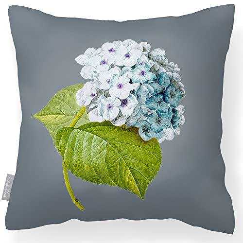 Izabela Peters Waterproof Outdoor Cushion - 43 cm Vintage Hydrangea in Grey, Garden Furniture Seat Cushions