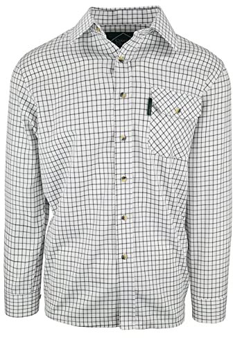 Country Classics Mens Long Sleeve Shirts- Tattersal Blue - 4XL