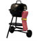 Melody Jane Puppenhaus Rund BBQ Grill Dunkelgrau Grill Miniatur 1:12 Gartenmöbel