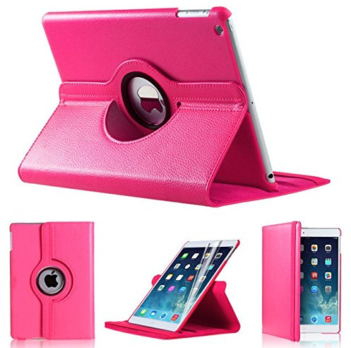 iPad Air Case, iPad 9.7 2017 Case, iPad 9.7 2018 Case [Corner Protection] - Slim Fit Premium Pu Leather Folio Case For Apple iPad Air/iPad 9.7 (2017) (2018) Cover (PINK)