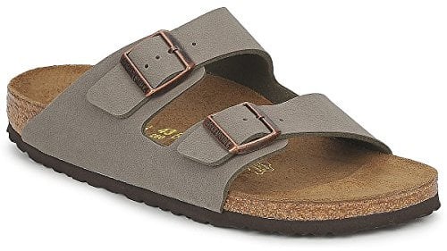 Birkenstock Arizona Birko-Flor Nubuck, Sandali Unisex-Adulto, Beige (Stone Nubuk), 37