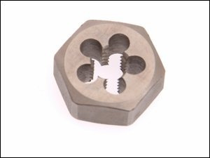 Dormer F302M24 Series F302 HSS Die Nut, Bright Finish, M24 x 3.00mm x 15/16