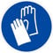 Schild Handschutz benutzen 20cm Ø PVC