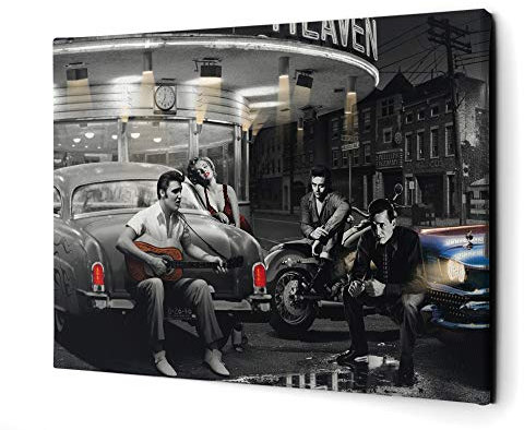 1art1 Chris Consani Poster Straße Der Legenden Bilder Leinwand-Bild Auf Keilrahmen | XXL-Wandbild Poster Kunstdruck Als Leinwandbild 80x60 cm