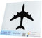INDIGOS UG Aufkleber - Autoaufkleber - JDM - Die Cut - Auto - 120x120 mm - Flugzeug - schwarz - Heckscheibe - Heckscheibenaufkleber - Sticker - Tuning