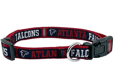 Pets First NFL Atlanta Falcons Hundehalsband, lizenziert, Größe L, strapazierfähig, robust und langlebig, erhältlich in 31 Fußballmannschaften und 4 Größen
